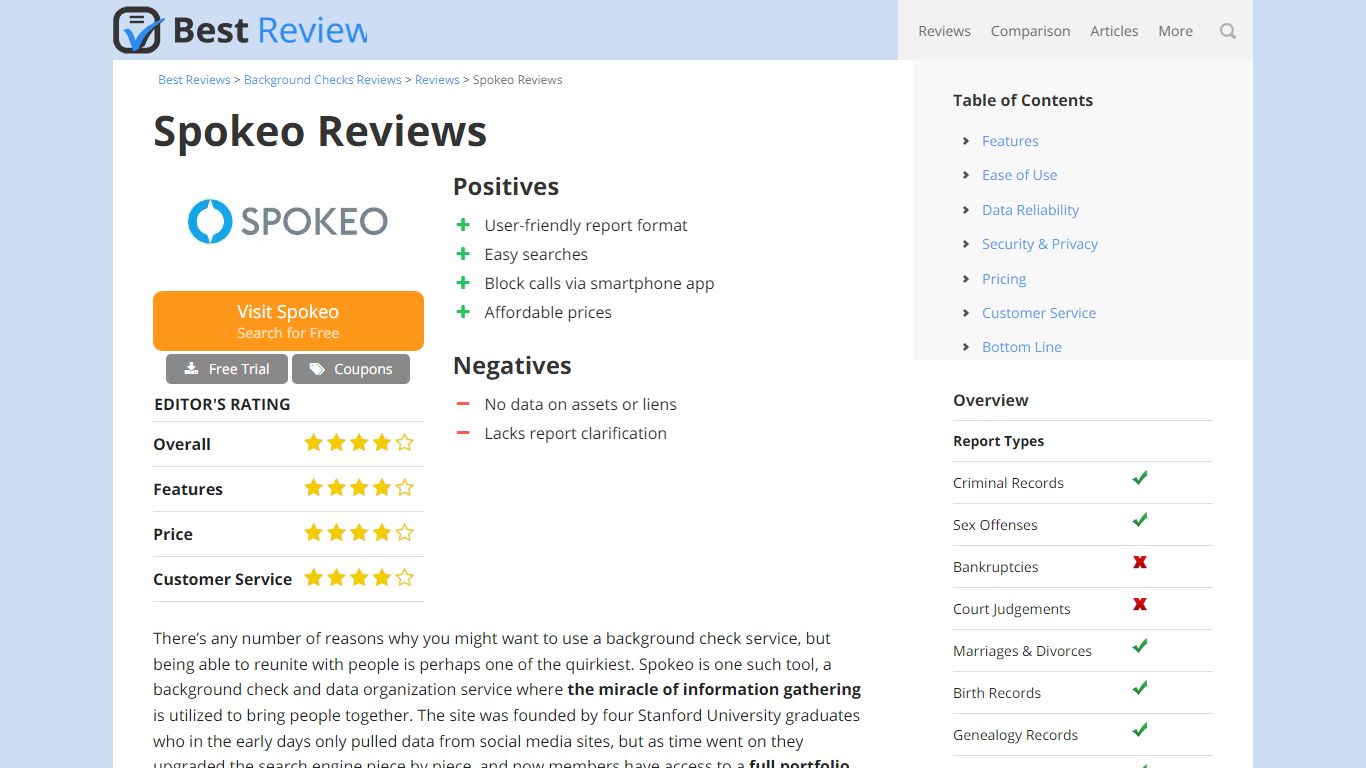 Spokeo Reviews 2022 by Experts & Users - Best Reviews