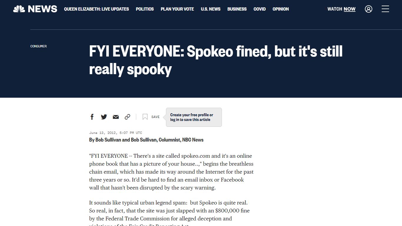 FYI EVERYONE: Spokeo fined, but it's still really spooky - NBC News